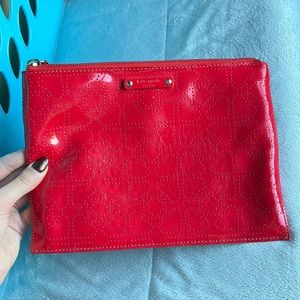 Red Kate Spade Clutch with Hearts